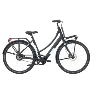 Popal | Electrische Dames Transportfiets Royl1 28 Inch 53 cm Hydraulische schijfrem Matzwart