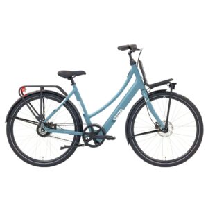 Popal | Electrische Dames Transportfiets Royl1 28 Inch 53 cm Hydraulische schijfrem Blauwgroen