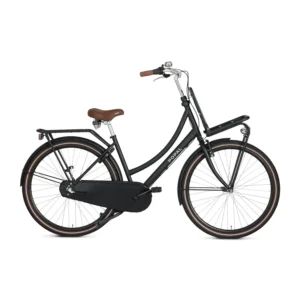 Daily Dutch Basic+ 28 Inch 59 cm Dames 3V Terugtraprem Matzwart