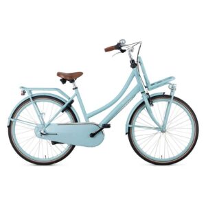 Popal | Meisjes Kinderfiets Daily Dutch Basic+, 26 Inch, 45,5 cm, 3V, Terugtraprem, Matblauw