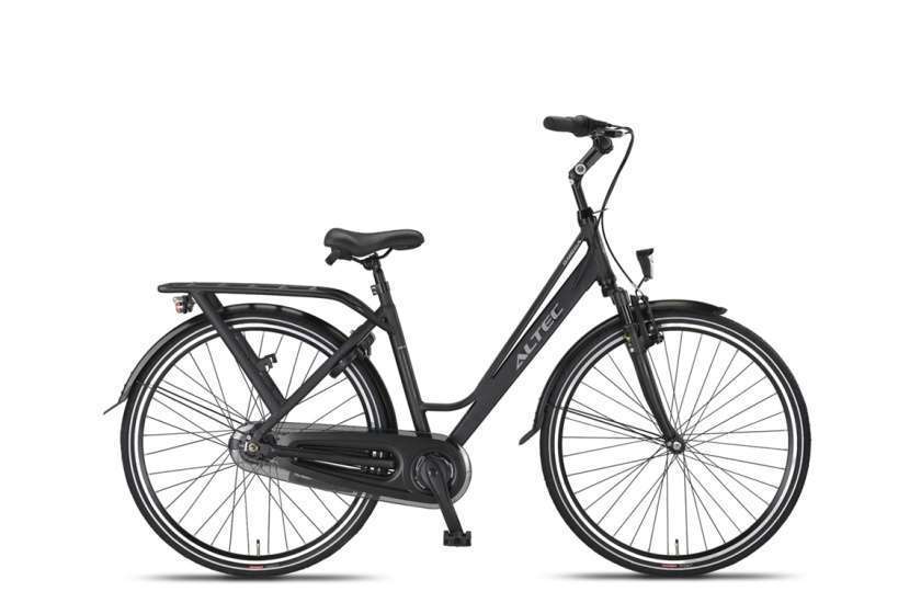 Altec | Dames Stadsfiets Omega 28 Inch 56 cm 7V Rollerbrake Matzwart