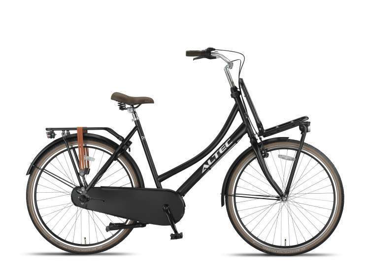 Altec | Dames Transportfiets Dutch 28 Inch 50 cm 3V Terugtraprem Matzwart