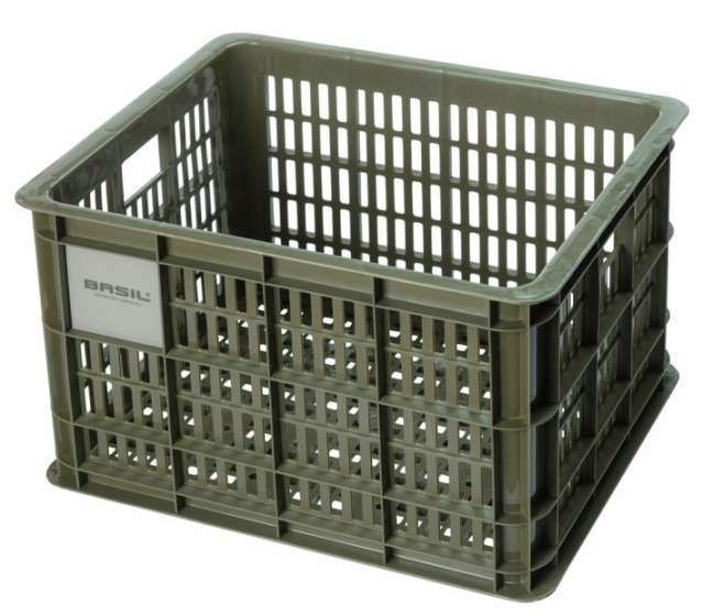 Basil | Fietskrat gerecycled M 29,5 liter groen - 21136