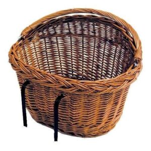 Basil | Fietsmand Detroit voor/achter 23 liter riet bruin