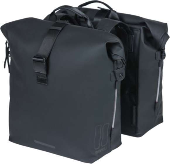 Basil | Dubbele fietstas SoHo Nordlicht 41 liter zwart – 18076
