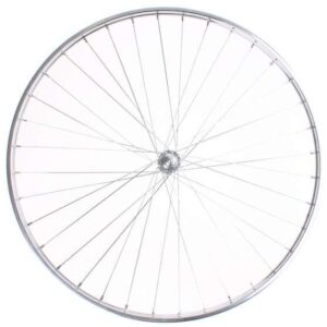 FALKX | Voorwiel 28x1 5/8x1 3/8 Aluminium velg, zilver. vaste as