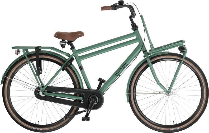 Bimas | Heren Transportfiets Transporter 3.0 28 Inch 50 cm 3V Terugtraprem Matgroen