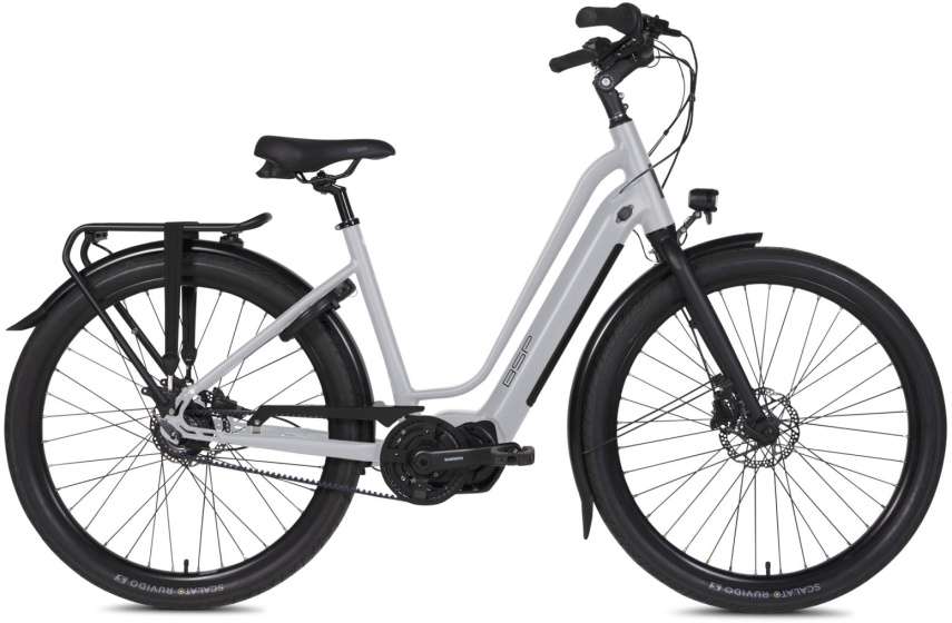 BSP | Elektrische Damesfiets Musa S 28 Inch 52 cm 8V Hydraulische schijfrem Lichtgrijs