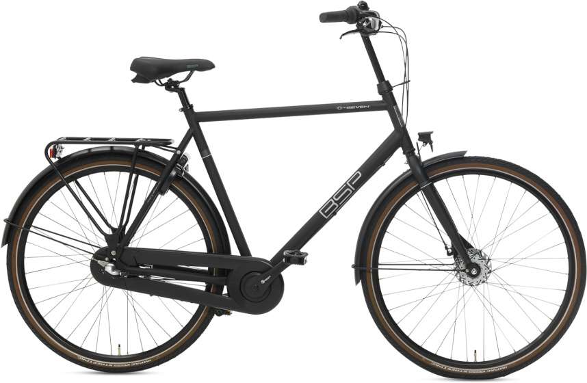 BSP | Herenfiets Stadsfiets O-Seven 28 Inch 56 cm 7V Rollerbrake Zwart