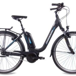 Chrisson | Elektrische Dames Stadsfiets E-Cassiopea 28 Inch 50 cm 7V V-Brakes Matzwart