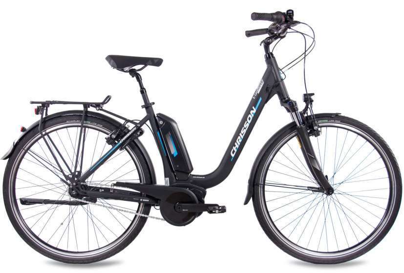 Chrisson | Elektrische Dames Stadsfiets E-Cassiopea 28 Inch 50 cm 7V V-Brakes Matzwart