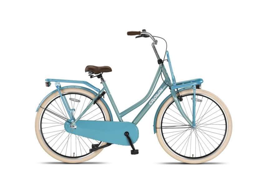 Crown | Dames Transportfiets Holland 28 Inch 53 cm Terugtraprem Lichtblauw