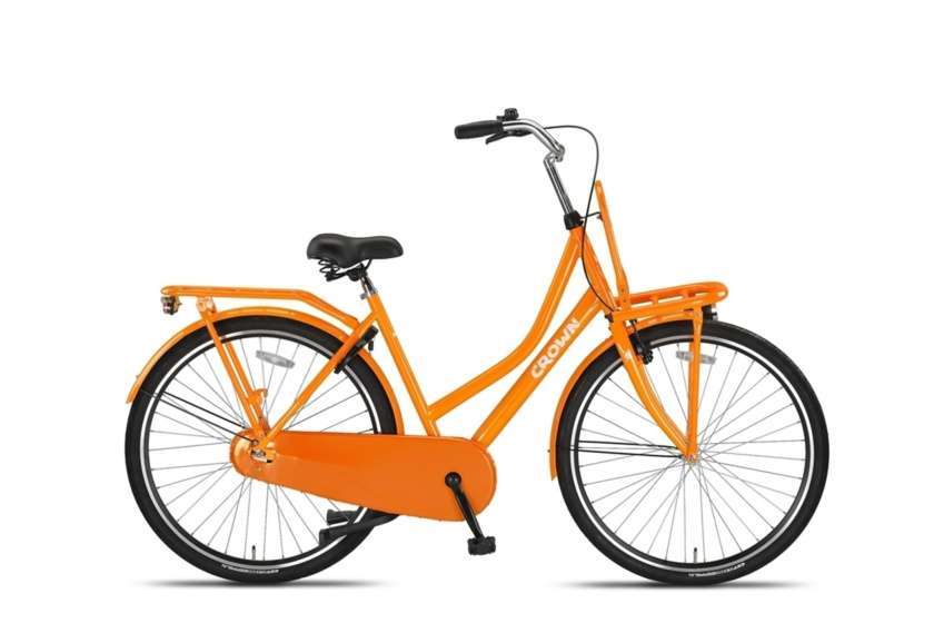 Crown | Dames Transportfiets Holland 28 Inch 53 cm Terugtraprem Oranje