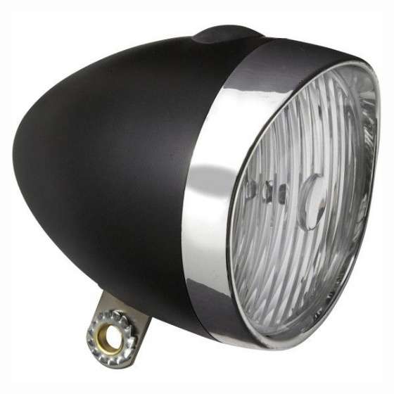 Edge | Retro Koplamp 3x led incl. batterijen  Zwart/Chroom