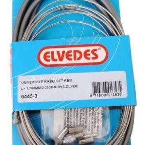 Elvedes | Remkabelset 1700/2350 mm RVS zilver/grijs