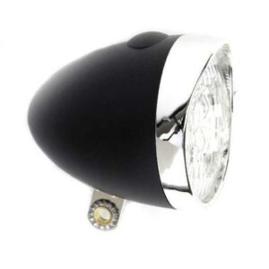 Ikzi Light | Koplamp Retro LED Zwart Batterij