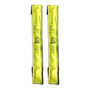 Lynx | Reflectie armband 4-LED 2 stuks unisex geel