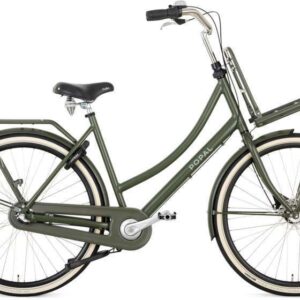 Popal | Dames Transportfiets Daily Dutch Prestige 28 Inch 59 cm 3V Terugtraprem Legergroen