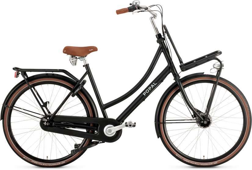 Popal | Dames Transportfiets Dutch Prestige 28 Inch 59 cm 7V Rollerbrake Matzwart