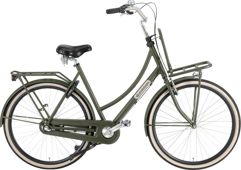 Popal | Dames Transportfiets Daily Dutch Prestige 28 Inch 50 cm 3V Terugtraprem Legergroen