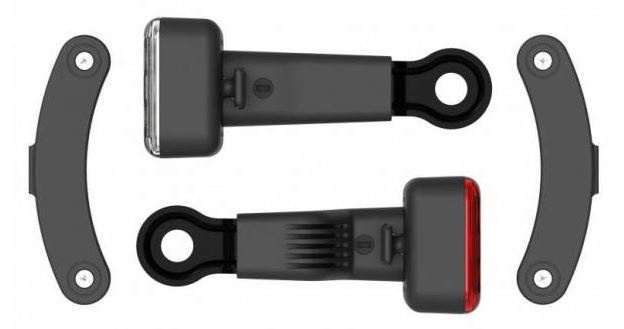 Reelight | Fietsverlichting AMS Constant staal rood/wit 4 delig