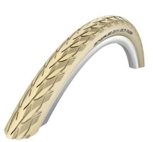 Schwalbe | Delta Cruiser Plus (Puncture-guard) Twinskin, Creme met reflectie, 28x1.40, ETRTO 37-622