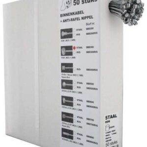 Slurf | Kabeldoos 50 binnenkabels 225 cm staal zilver