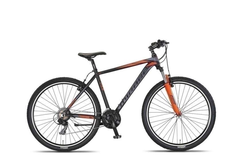 Umit | Mountainbike Mirage Oversized 27.5 Inch 50 cm Unisex 21V V-Brakes Zwart/Oranje