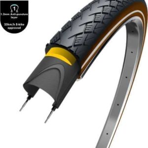 WOLFF | Traveller (1.2mm anti leklaag), zwart/bruin met reflectie, 28x1.75, ETRTO 47-622
