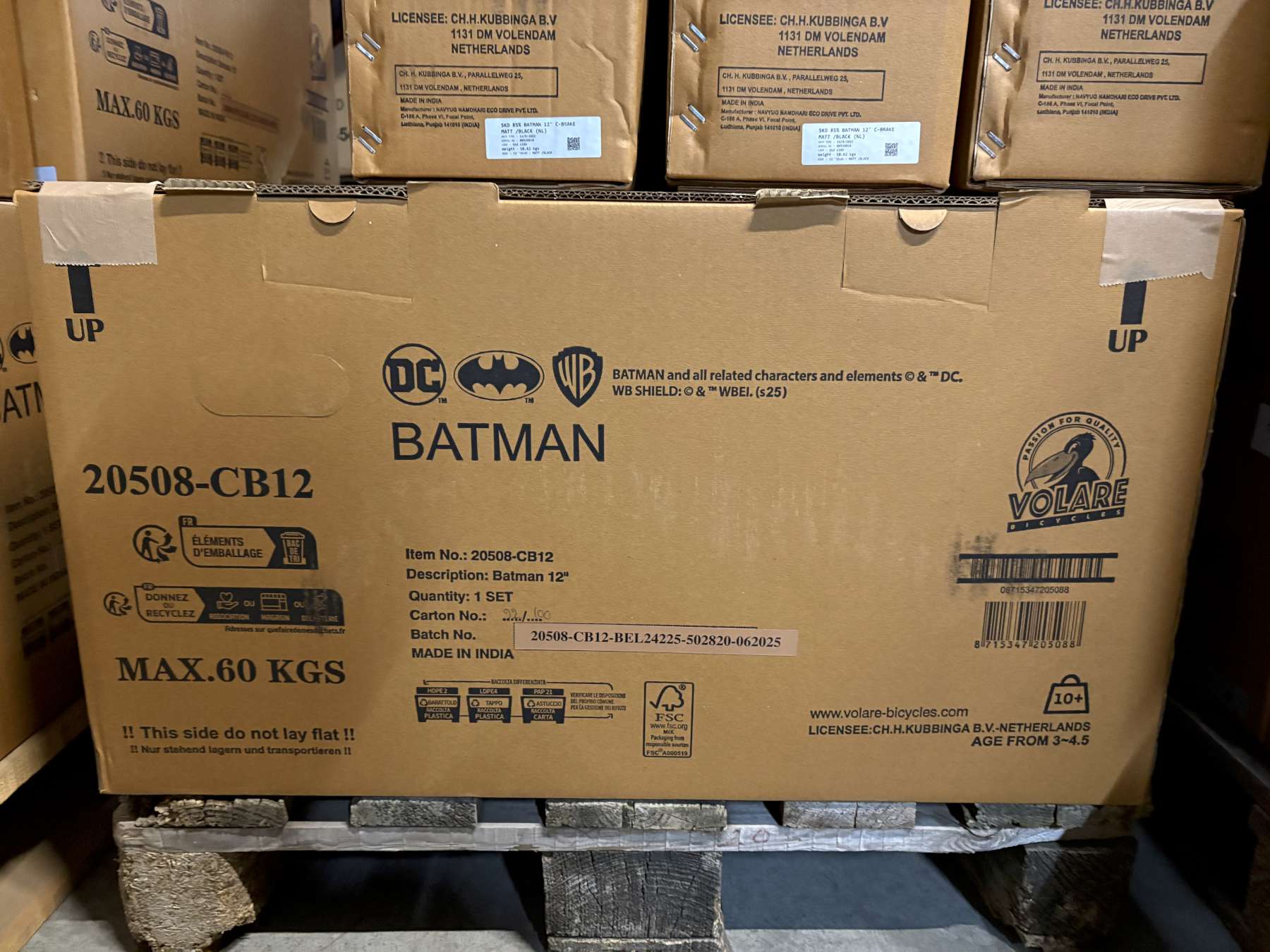 Warner Bros | Jongens Kinderfiets Batman, 12 inch, Reflectoren, Zwart - Afbeelding 12