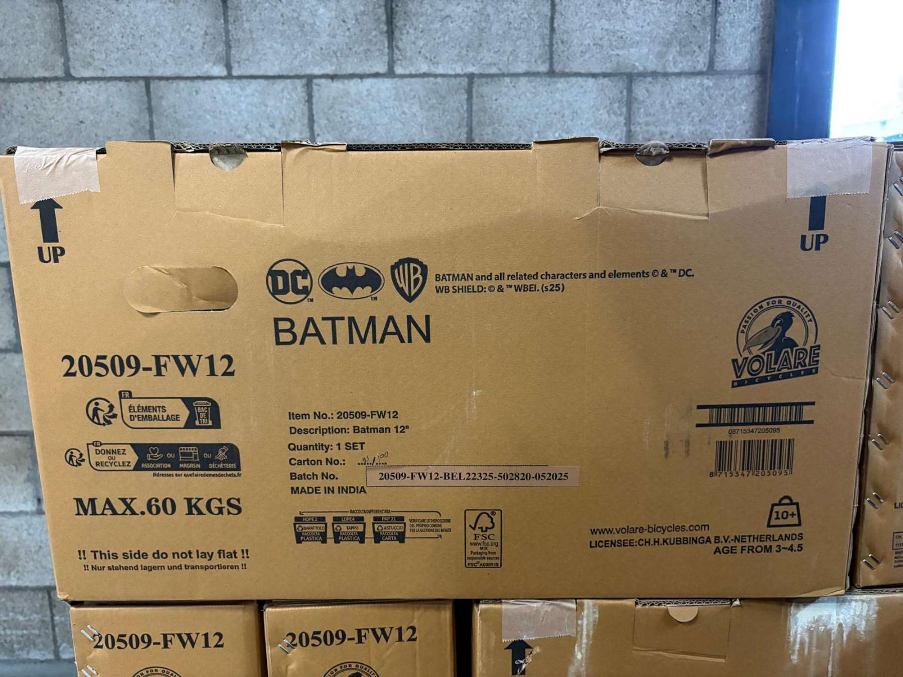 Warner Bros | Jongens Kinderfiets Batman, 12 inch, Zwart, Twee handremmen - Afbeelding 13