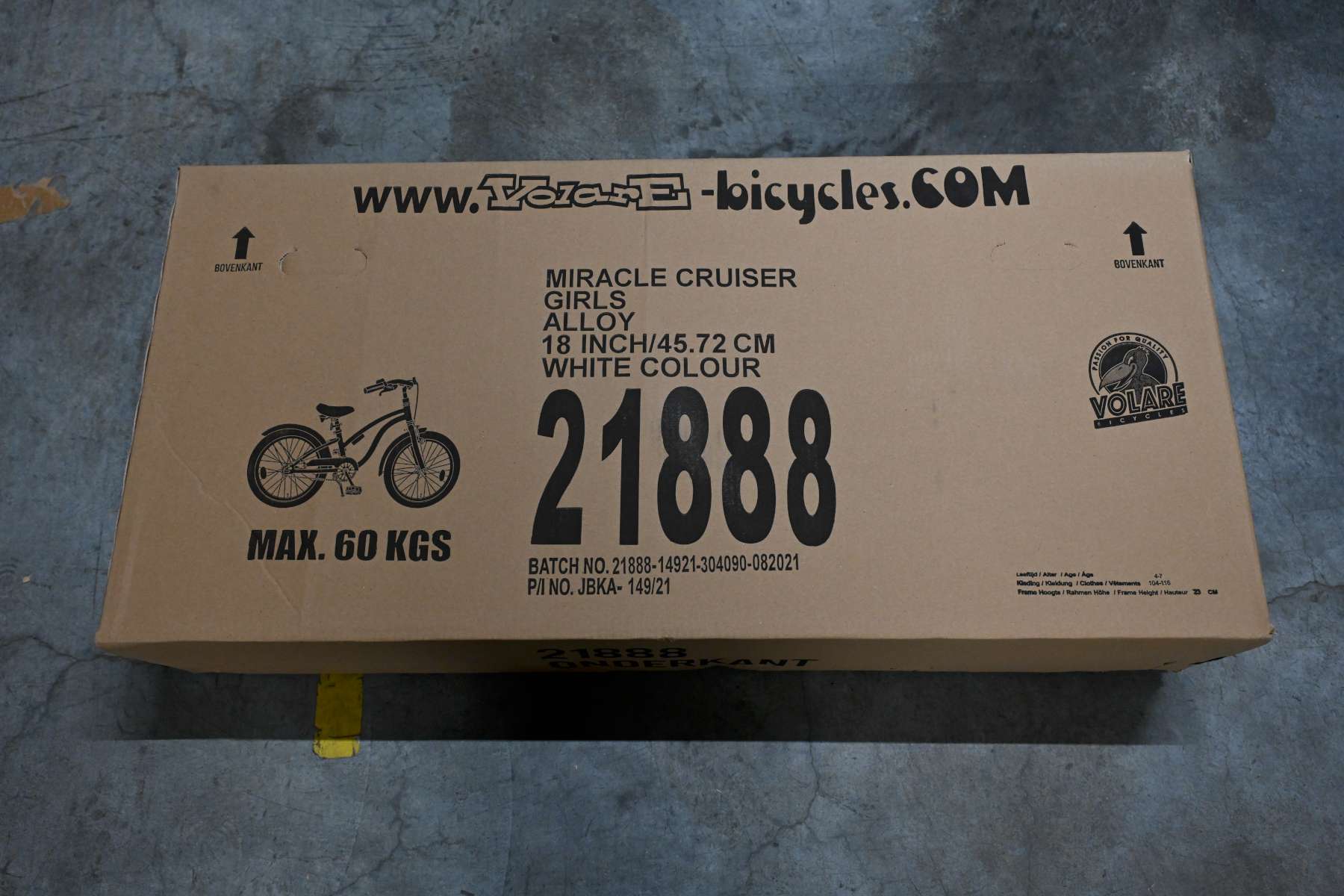 Volare | Meisjes Kinderfiets Miracle Cruiser, 18 inch, Wit, Prime Collection - Afbeelding 16