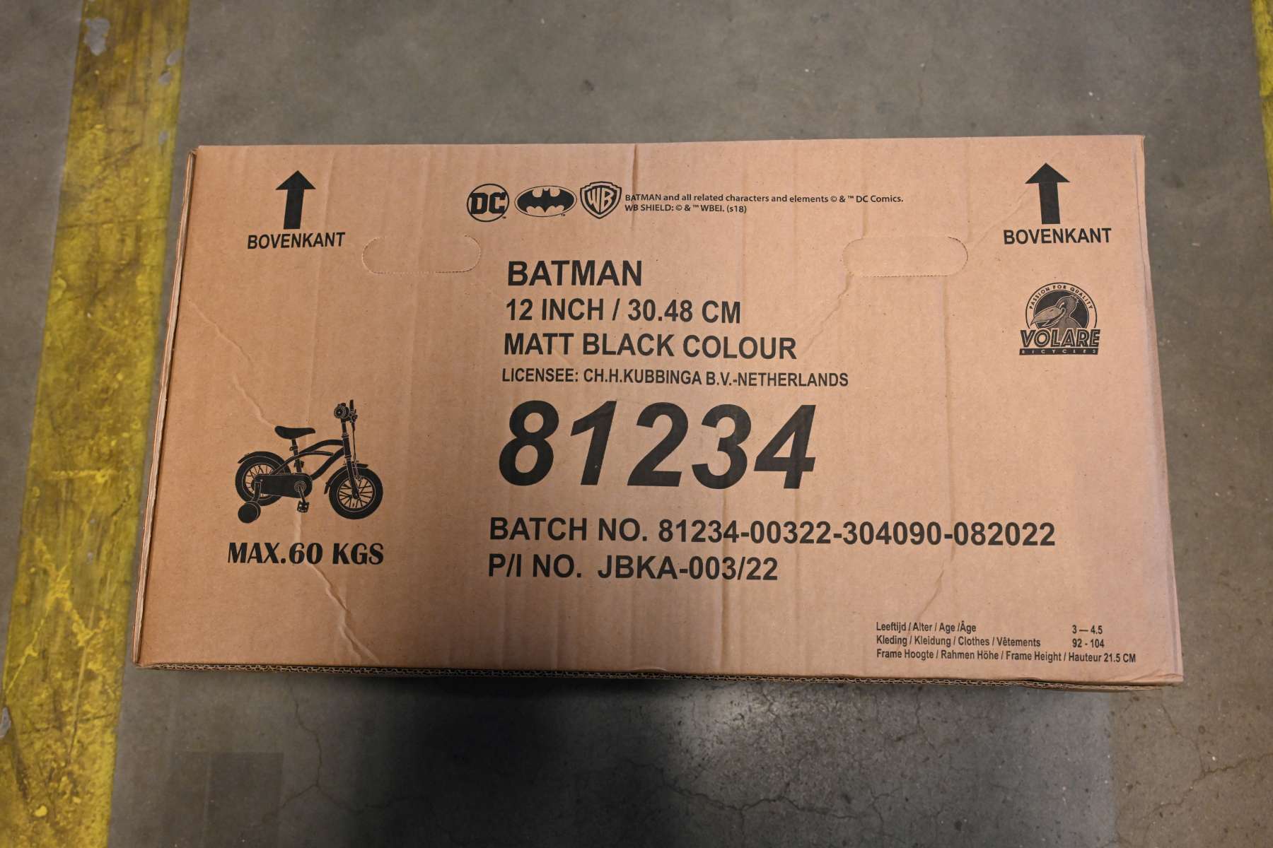 Warner Bros | Jongens Kinderfiets Batman, 12 inch, Zwart - Afbeelding 15