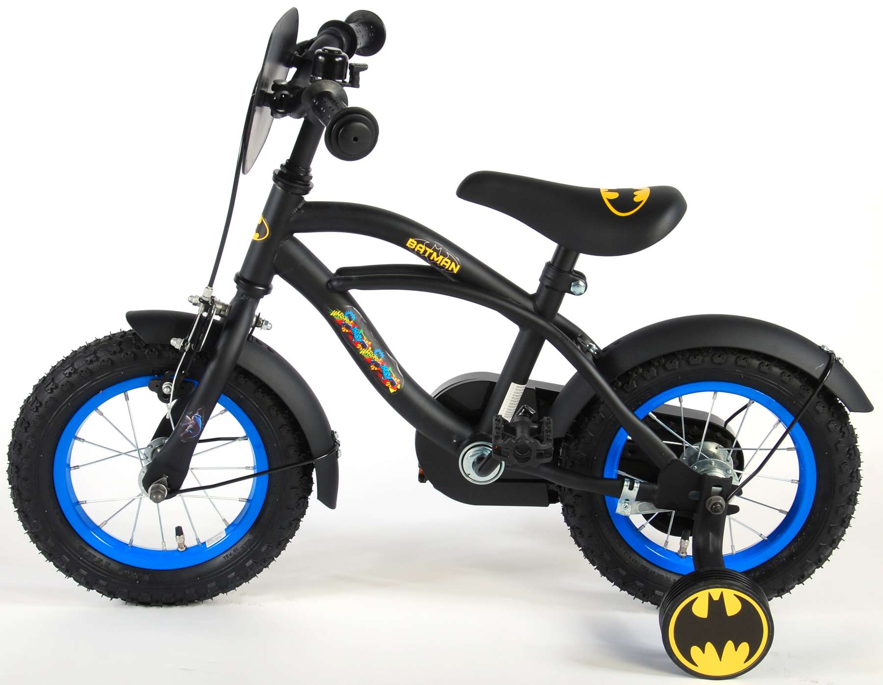 Warner Bros | Jongens Kinderfiets Batman, 12 inch, Zwart - Afbeelding 12