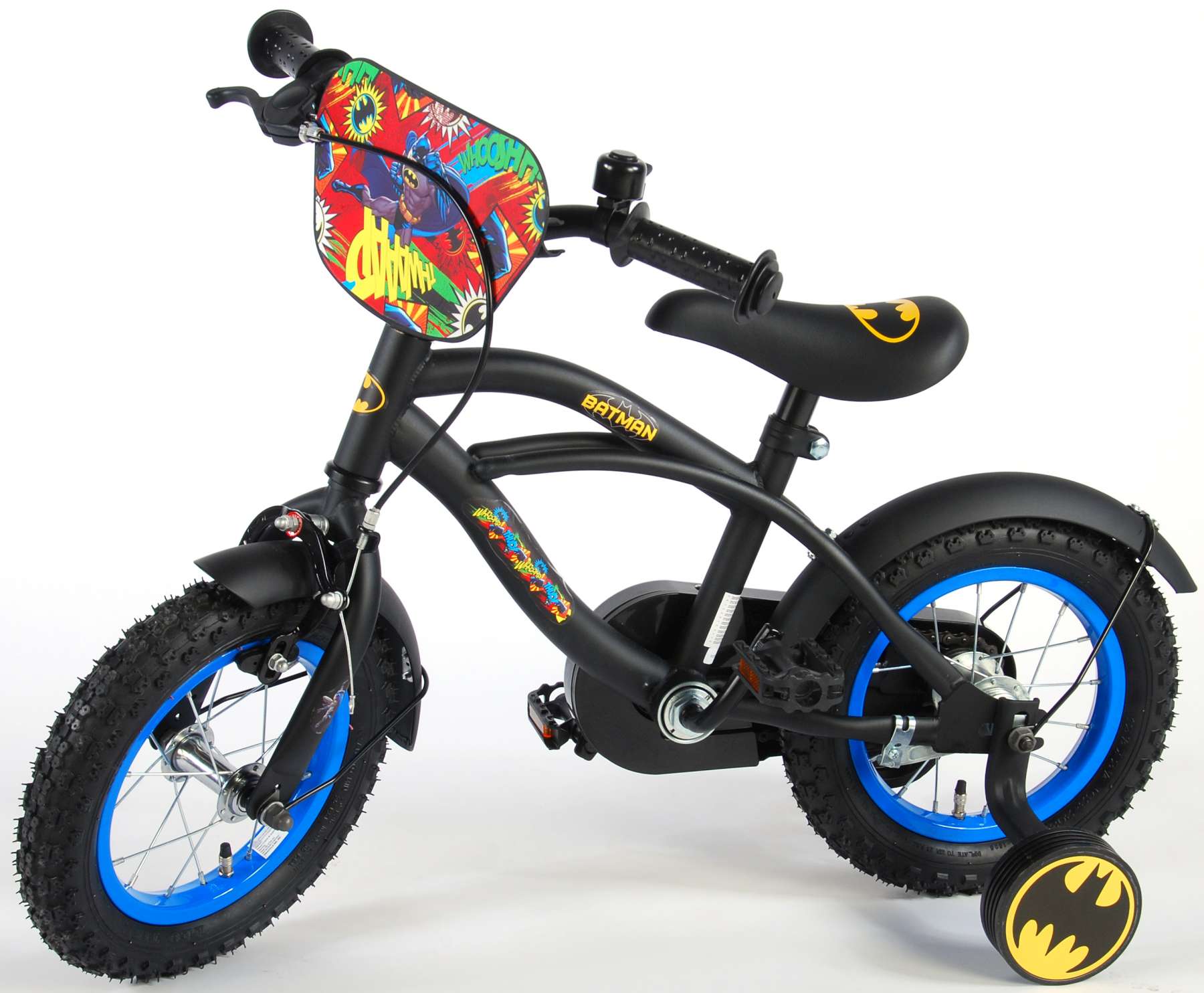Warner Bros | Jongens Kinderfiets Batman, 12 inch, Zwart - Afbeelding 13