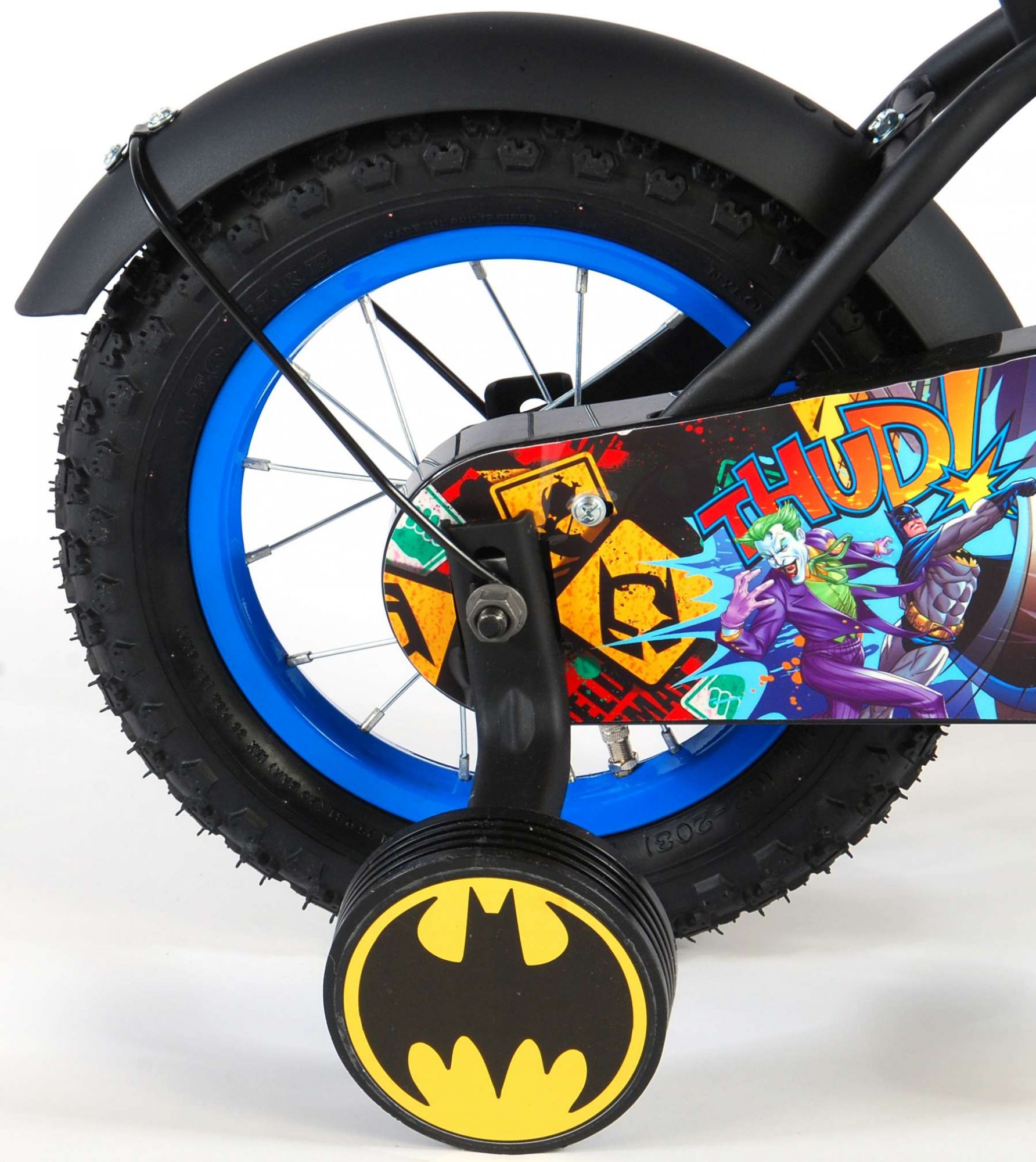Warner Bros | Jongens Kinderfiets Batman, 12 inch, Zwart - Afbeelding 5