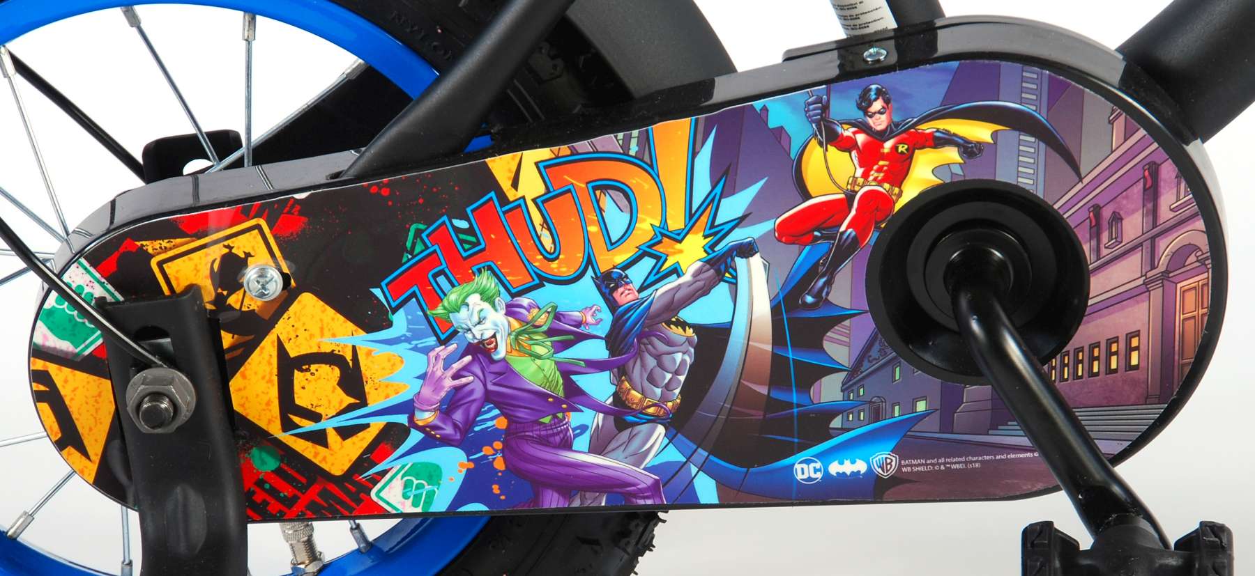 Warner Bros | Jongens Kinderfiets Batman, 12 inch, Zwart - Afbeelding 6