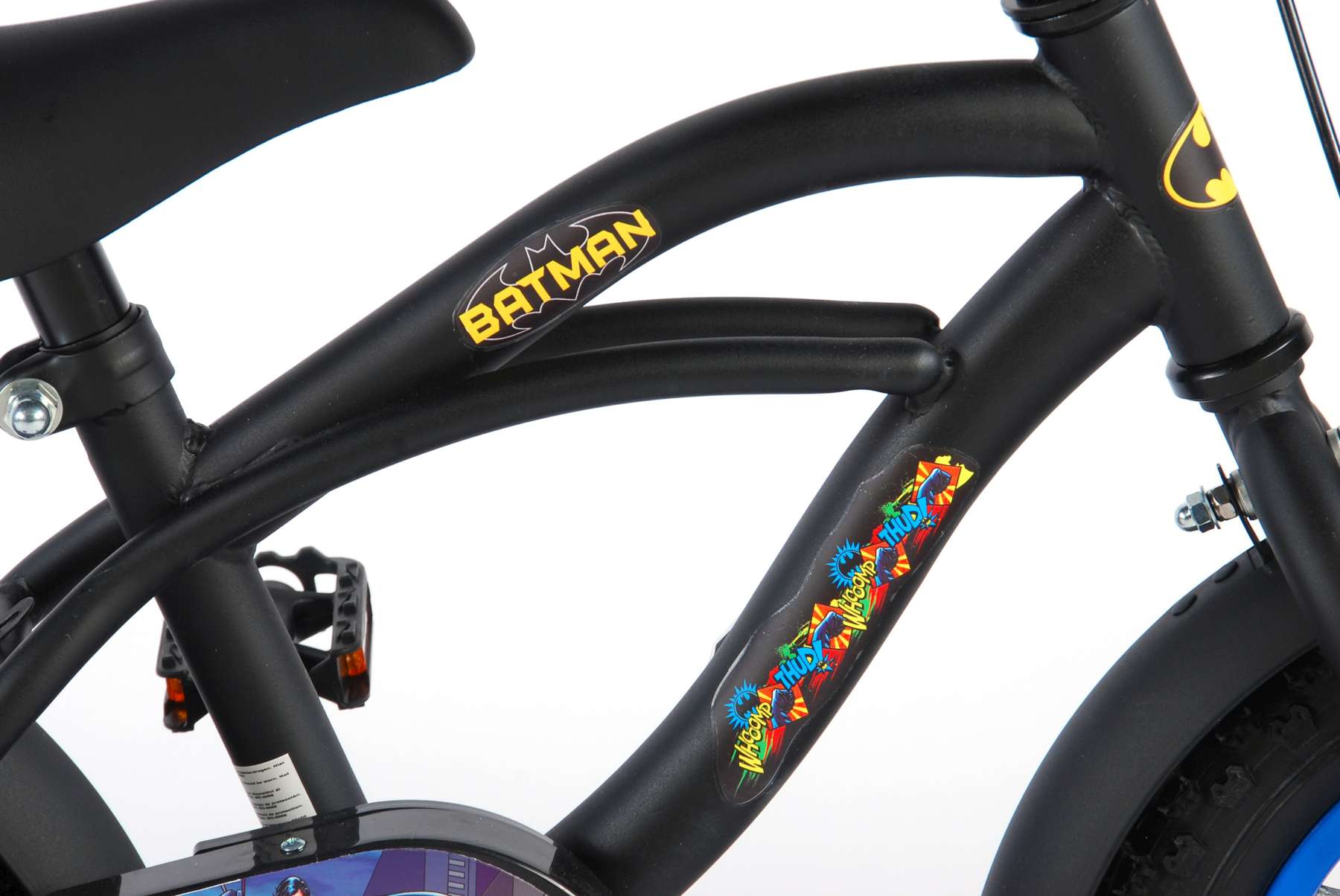 Warner Bros | Jongens Kinderfiets Batman, 12 inch, Zwart - Afbeelding 7