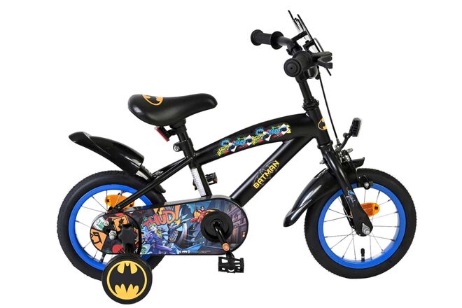 Warner Bros | Jongens Kinderfiets Batman, 12 inch, Reflectoren, Zwart