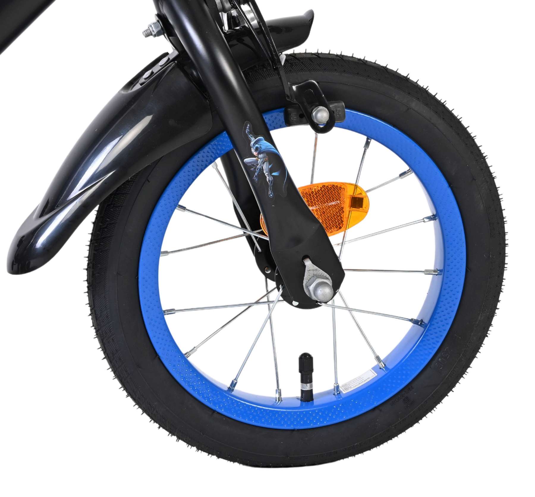Warner Bros | Jongens Kinderfiets Batman, 12 inch, Reflectoren, Zwart - Afbeelding 3
