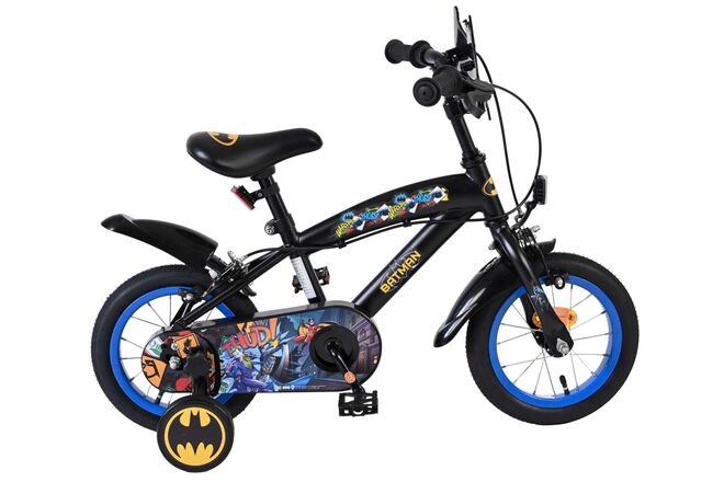Warner Bros | Jongens Kinderfiets Batman, 12 inch, Zwart, Twee handremmen