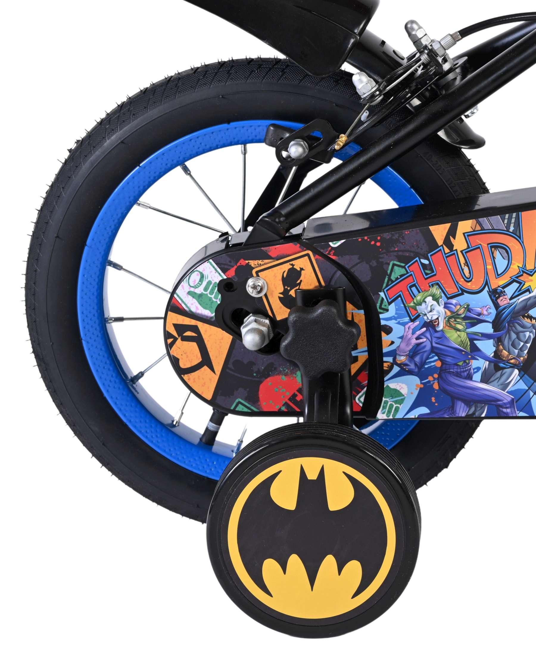 Warner Bros | Jongens Kinderfiets Batman, 12 inch, Zwart, Twee handremmen - Afbeelding 2