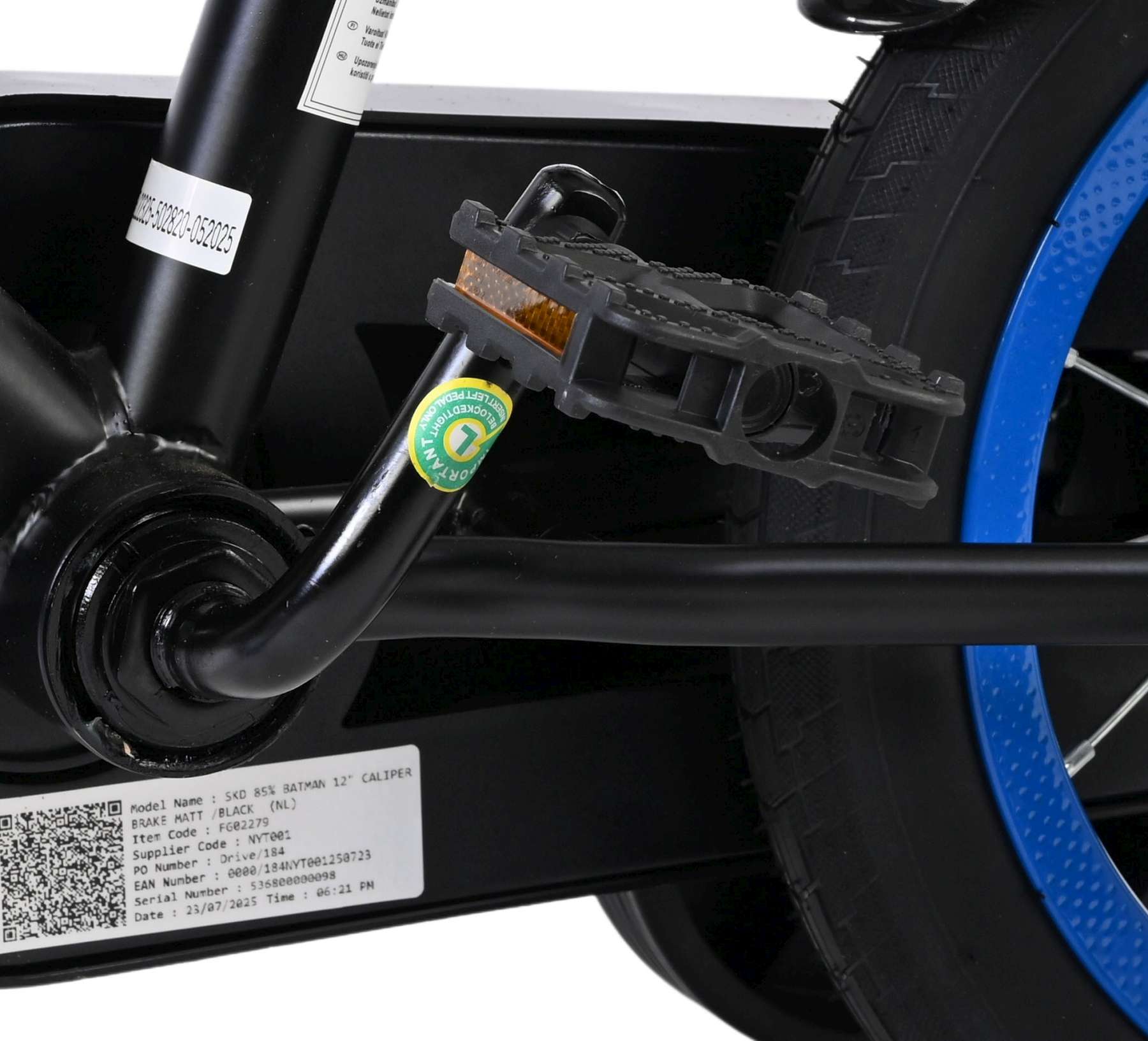 Warner Bros | Jongens Kinderfiets Batman, 12 inch, Zwart, Twee handremmen - Afbeelding 9