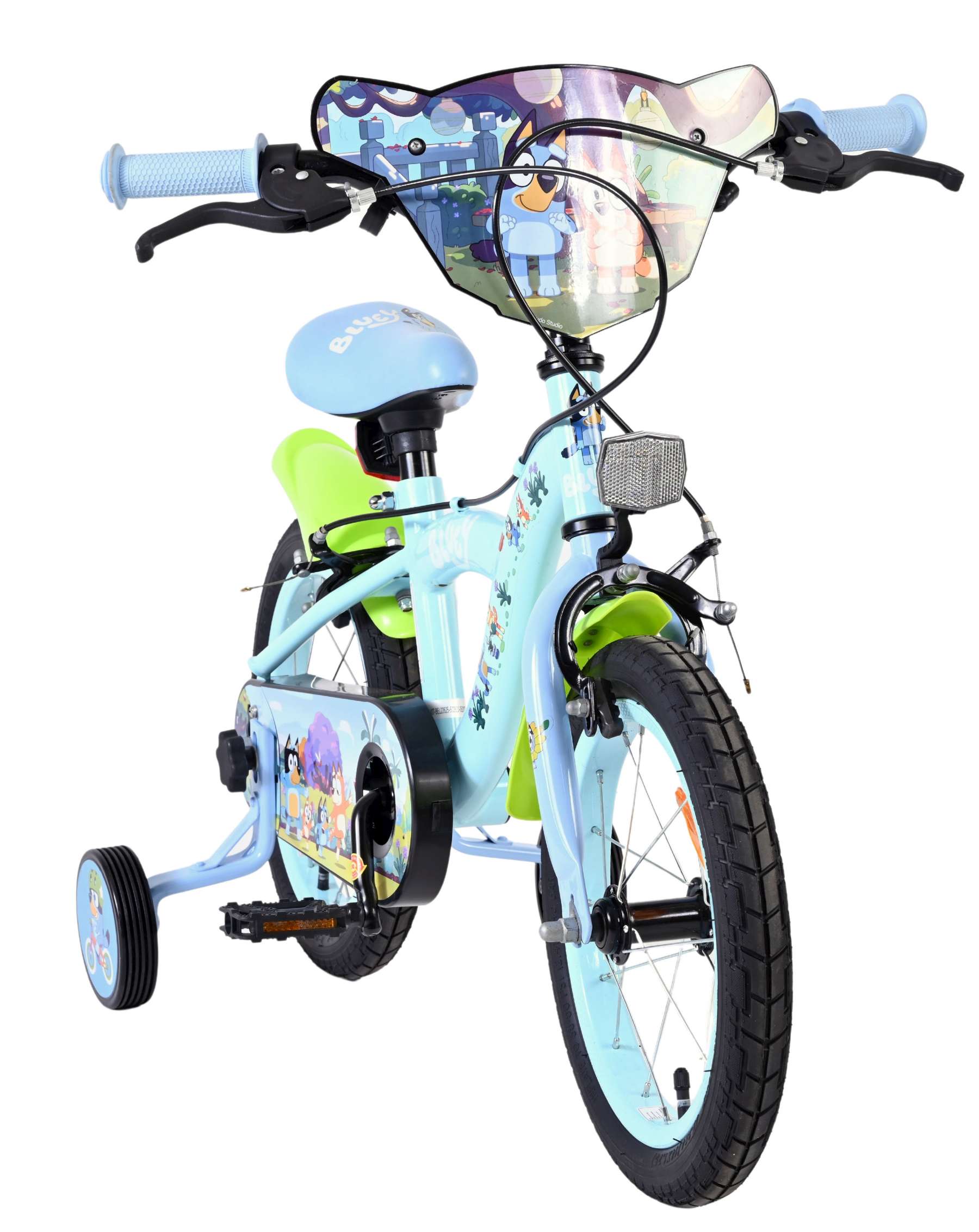 BBC Studios | Jongens Kinderfiets Bluey, 14 inch, Lichtblauw, Twee handremmen - Afbeelding 5