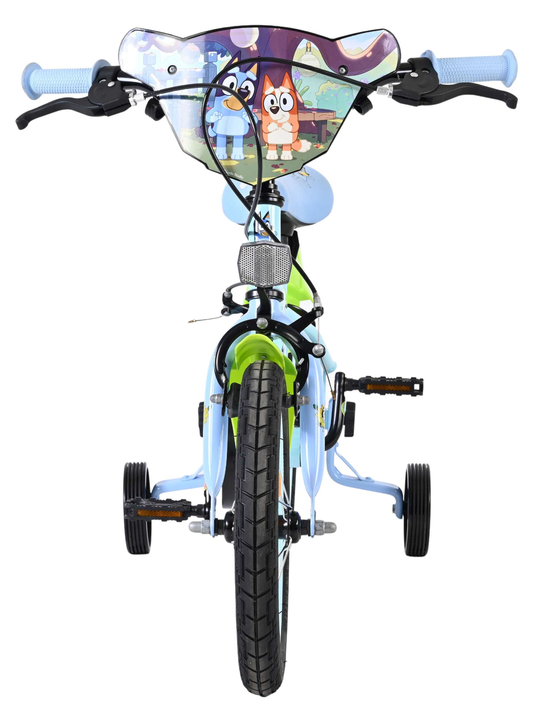 BBC Studios | Jongens Kinderfiets Bluey, 14 inch, Lichtblauw, Twee handremmen - Afbeelding 6