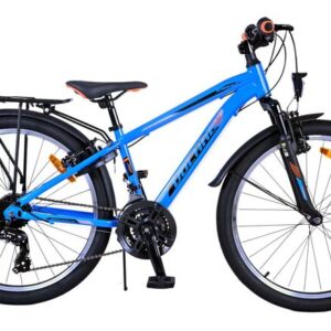 Volare | Jongens Kinderfiets Cross, 24 inch, Blauw, 21 versnellingen, Twee handremmen