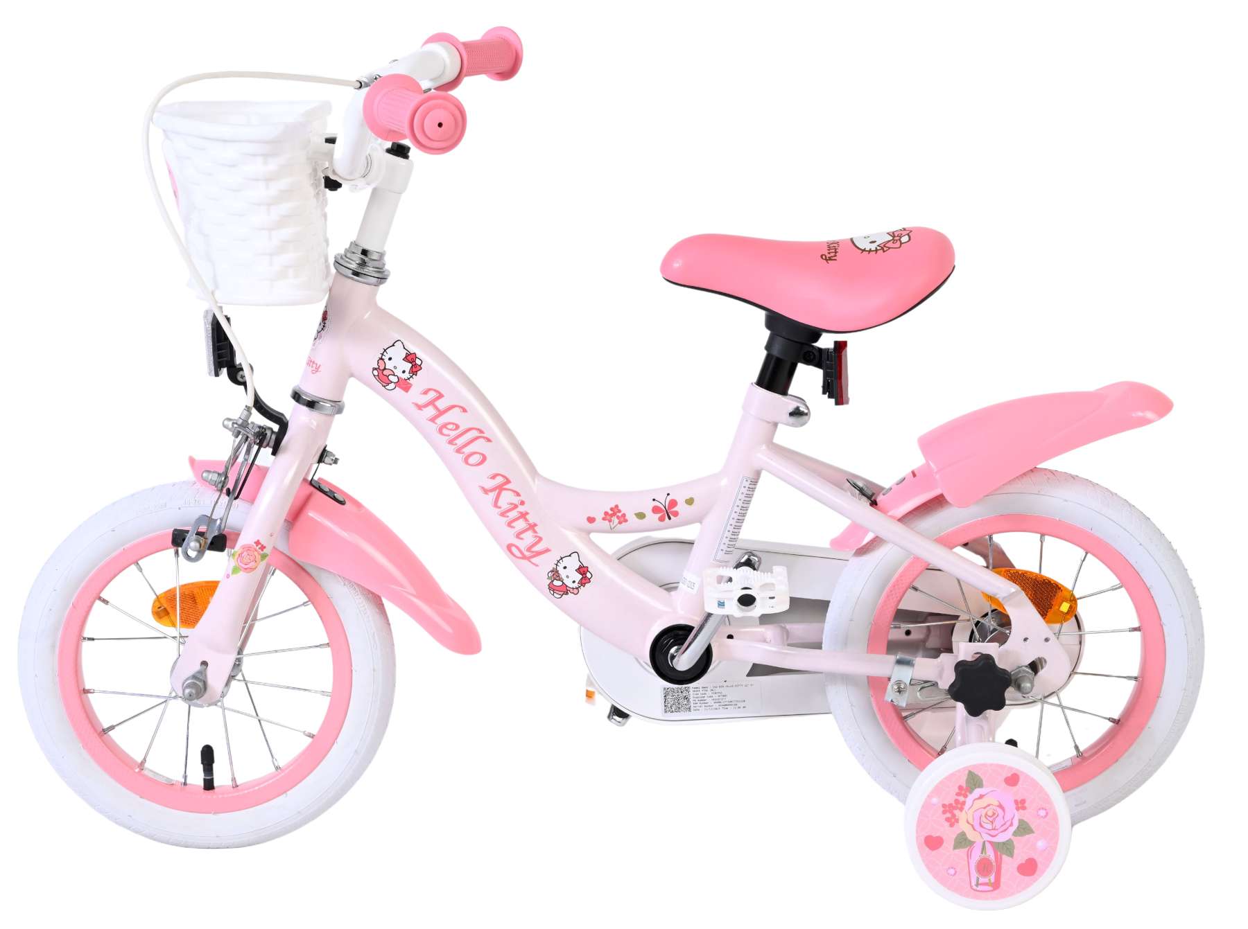 Sanrio | Meisjes Kinderfiets Hello Kitty, 12 inch, Roze - Afbeelding 7