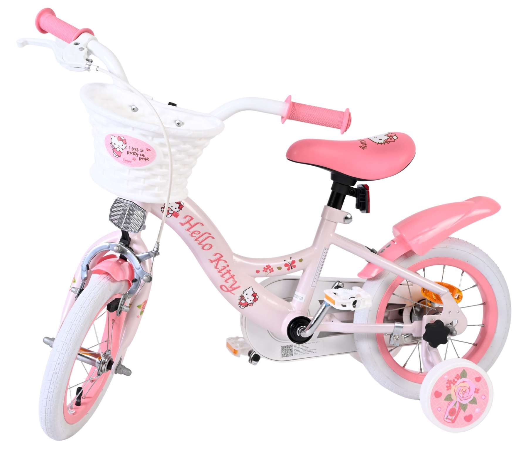 Sanrio | Meisjes Kinderfiets Hello Kitty, 12 inch, Roze - Afbeelding 8
