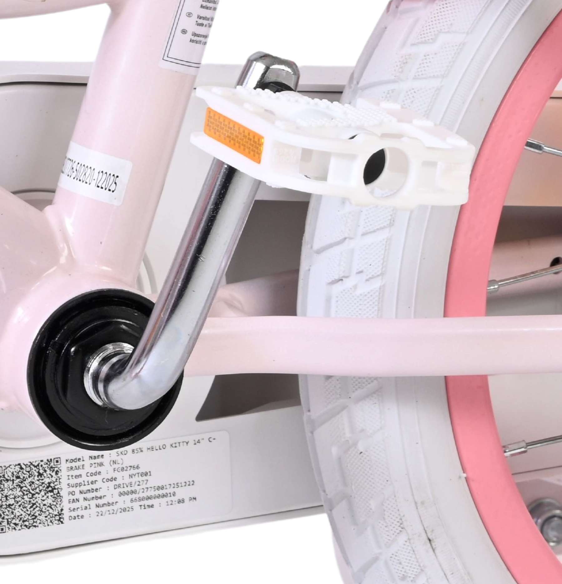 Sanrio | Meisjes Kinderfiets Hello Kitty, 14 inch, Roze - Afbeelding 9