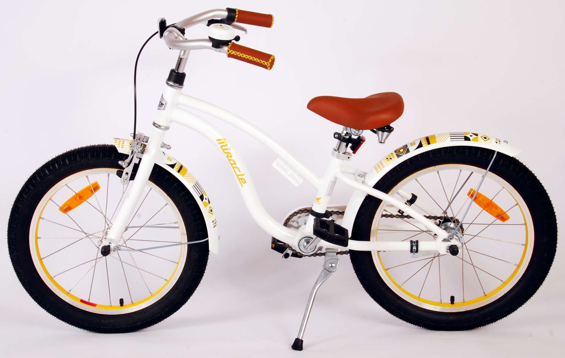 Volare | Meisjes Kinderfiets Miracle Cruiser, 18 inch, Wit, Prime Collection - Afbeelding 13